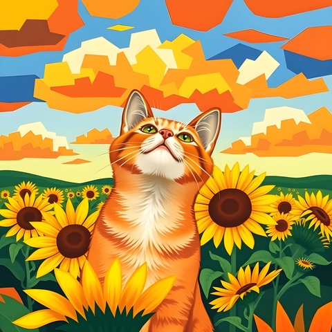 Stylized digital illustration